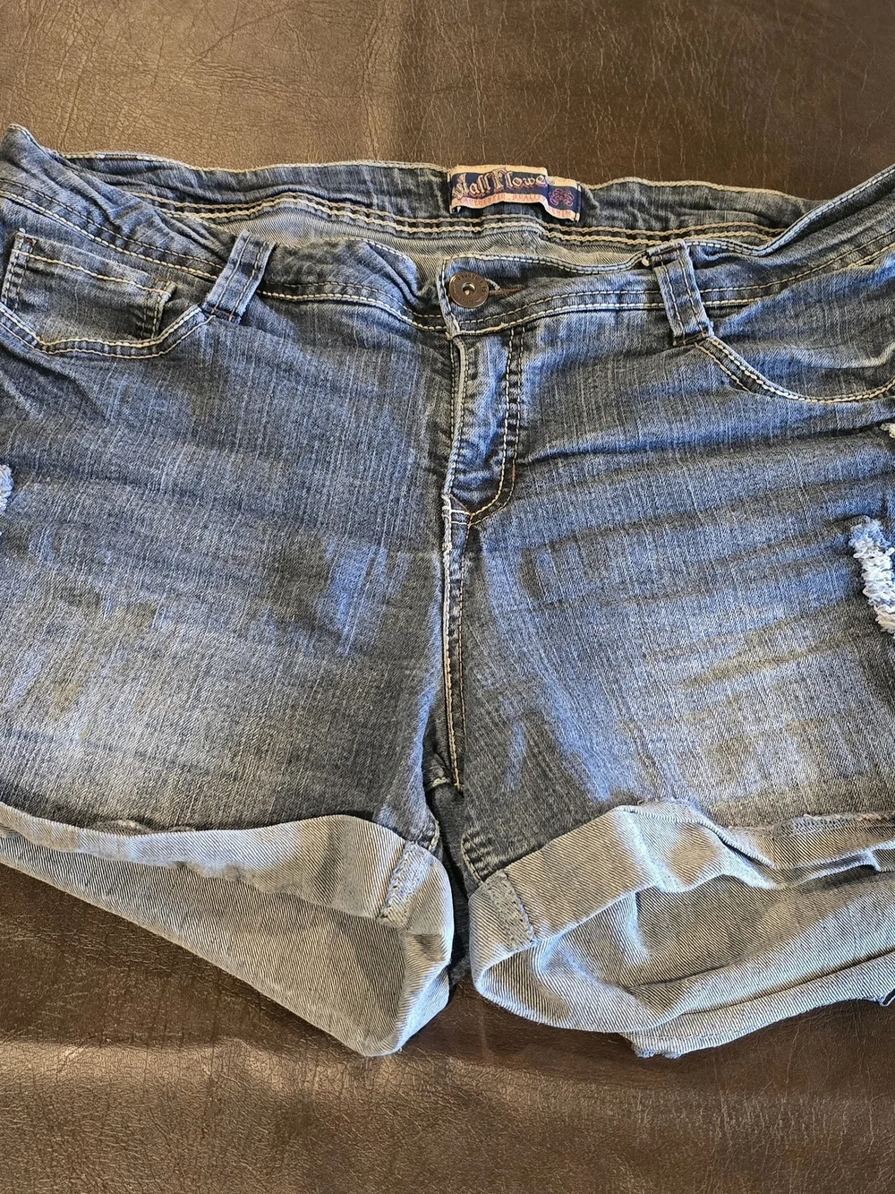 Wallflower Denim Roll-Cuff Jean Shorts